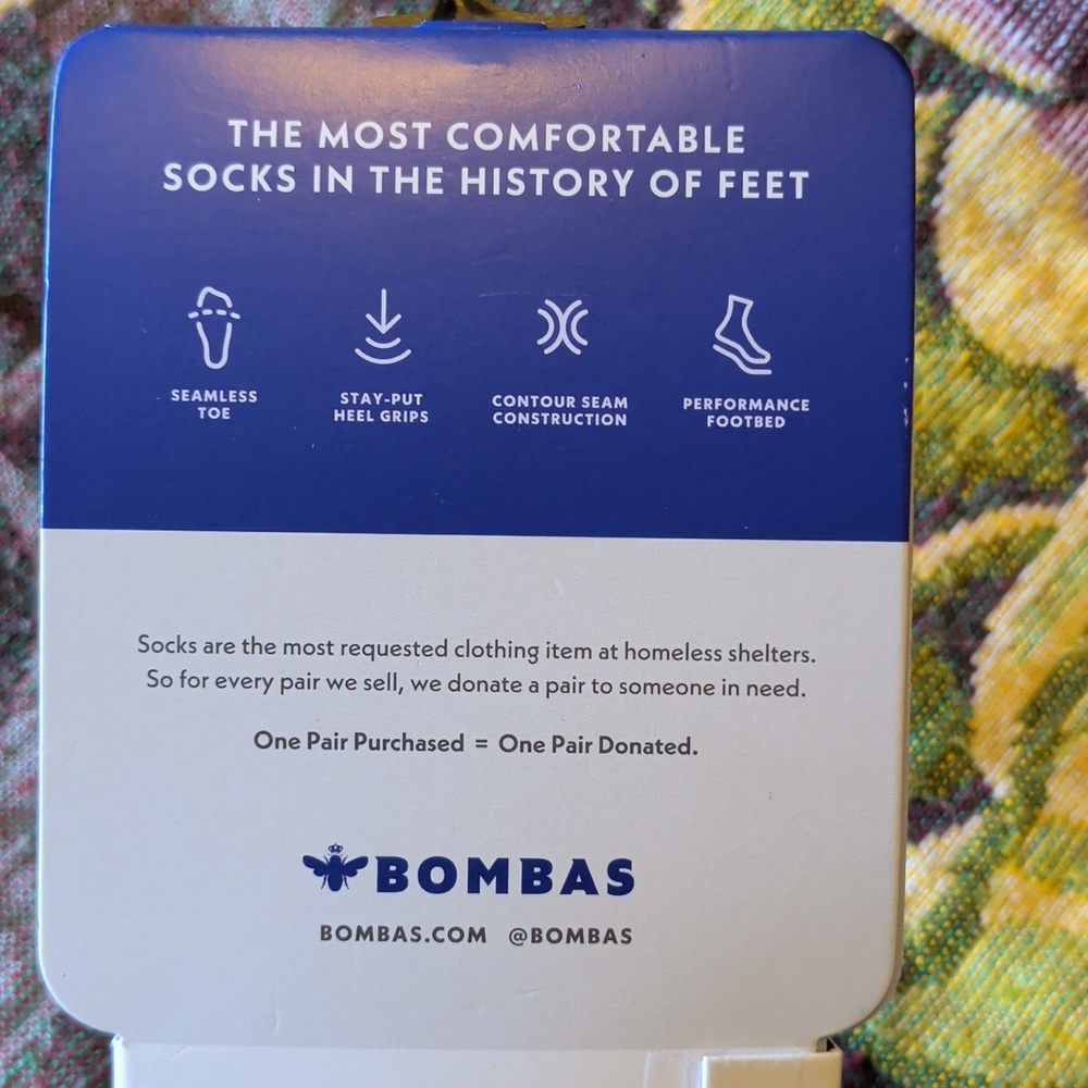 Bombas 3 pack Men's Cushioned No Show Socks - Gray and White - Picture 3 of 7